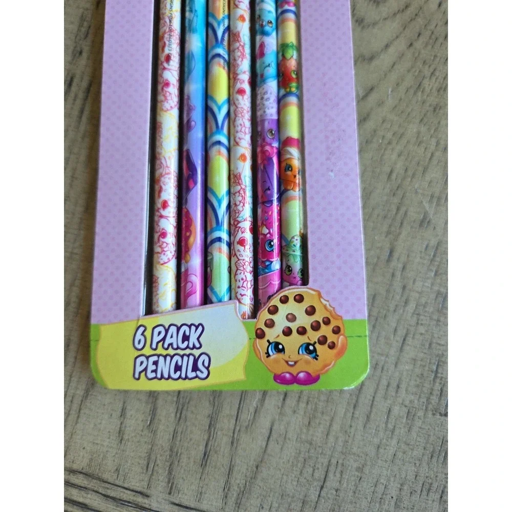 Shopkins Pencils 6 Pack Pencils #2 Pencils Adorable Shopkins NOS New 2013